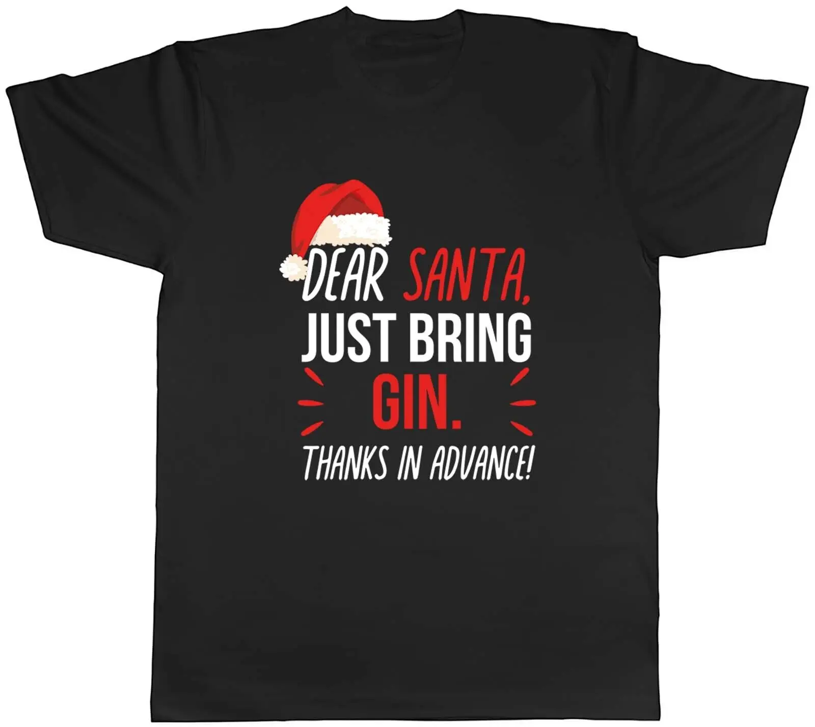 Caro Babbo Natale Porta Gin Christmas Secret Santa Mens T-Shirt Unisex Tee Gift