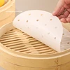 50/100pcs Bamboo Steamer Papers Disposable Non-Stick Steamer Mat Oil Paper Air Fryer Oven Kitchen Pan Pad Airfryer Bakpapier 2