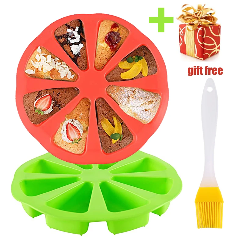 Triangle Baking Mold 8 Silicone Patisserie Portion Cake Moule Gateaux