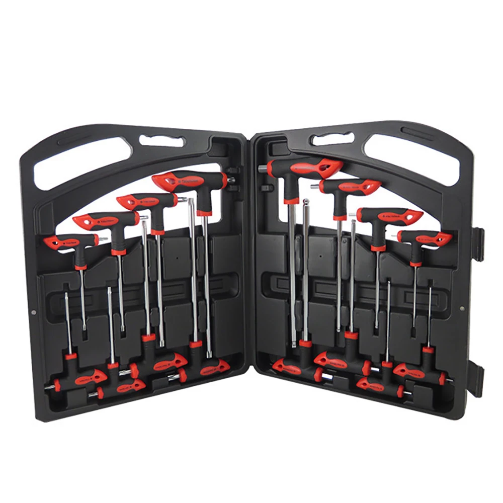 16 Pieces Thandle Ball Point Hex & Star Driver Set Thandle Ball End