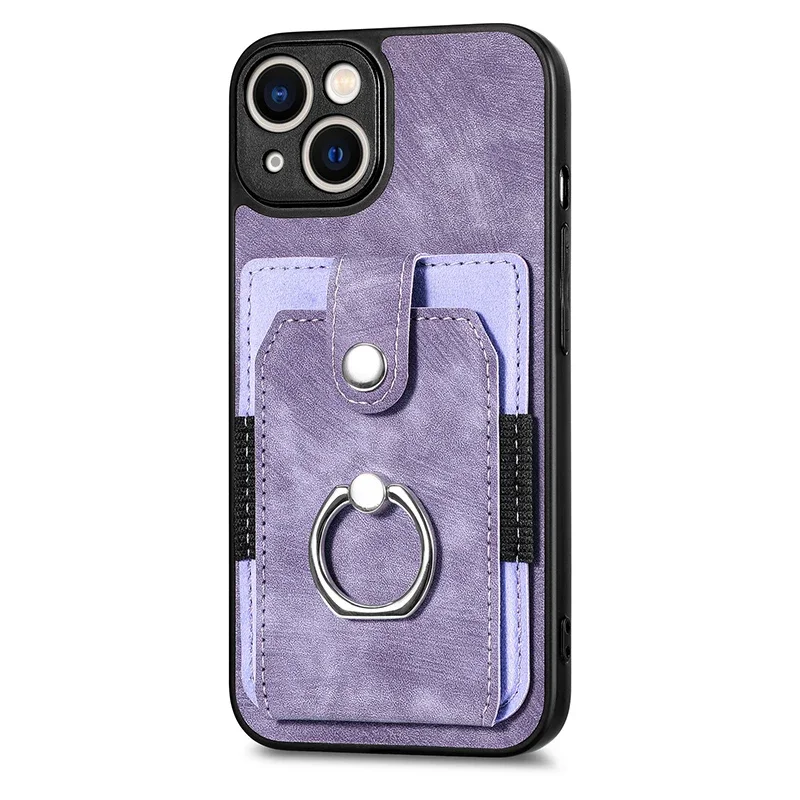 Slim Protective Ring Card Holder Phone Case Back Cover