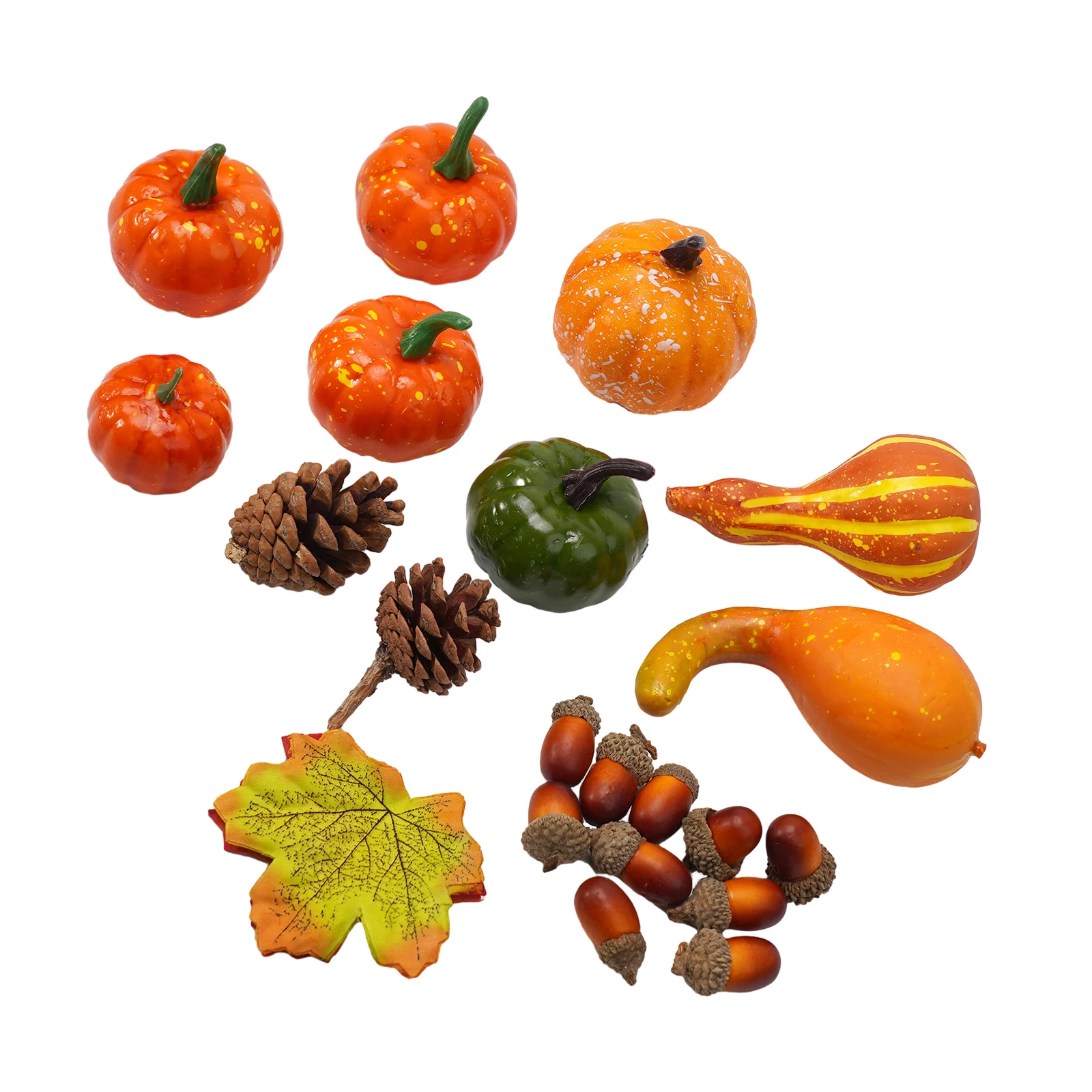 50 Stück künstliche Kürbis Halloween Dekorationen für zu Hause Mini gefälschte Kürbis Herbst Ernte Party Thanksgiving Ornament Requisiten Dekor – Detail 18