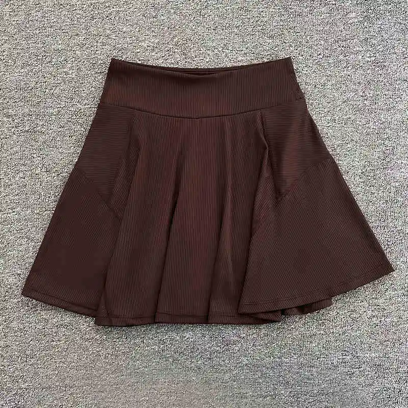 Women Tennis Pickleball Sports Wear Active Stretch Solid Color High Waist Tennis Skirts for Women