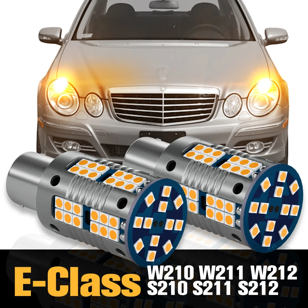 

2pcs Canbus LED Front Turn Signal Light Lamp Accessories For Mercedes Benz E Class W210 W211 W212 S210 S211 S212 2009 2010 2011