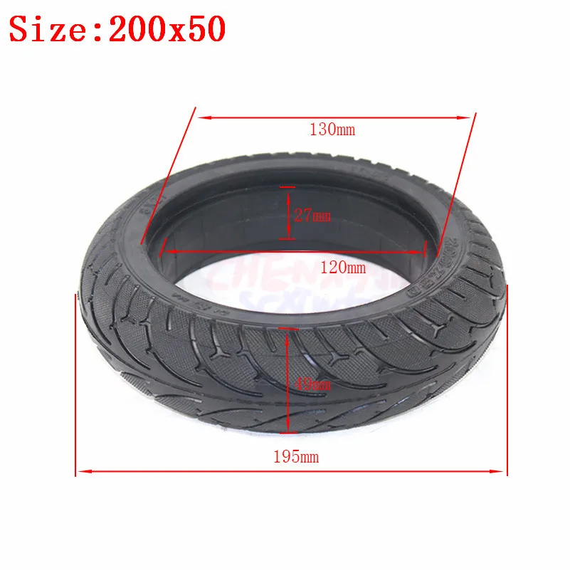 Solid Tire electric vehicle tire 200x50 8X2T For Speedway Mini 4 Pro Rear Wheel 8 Inch Electric Scooter RUIMA PRO