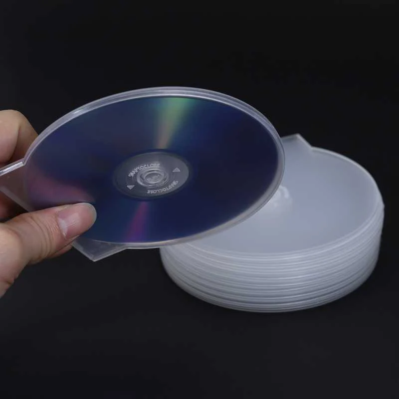 1/3PCS Transparent Plastic Single Piece Round Disc Case CD Case Thickened CD DVD Disc Box Storage Box