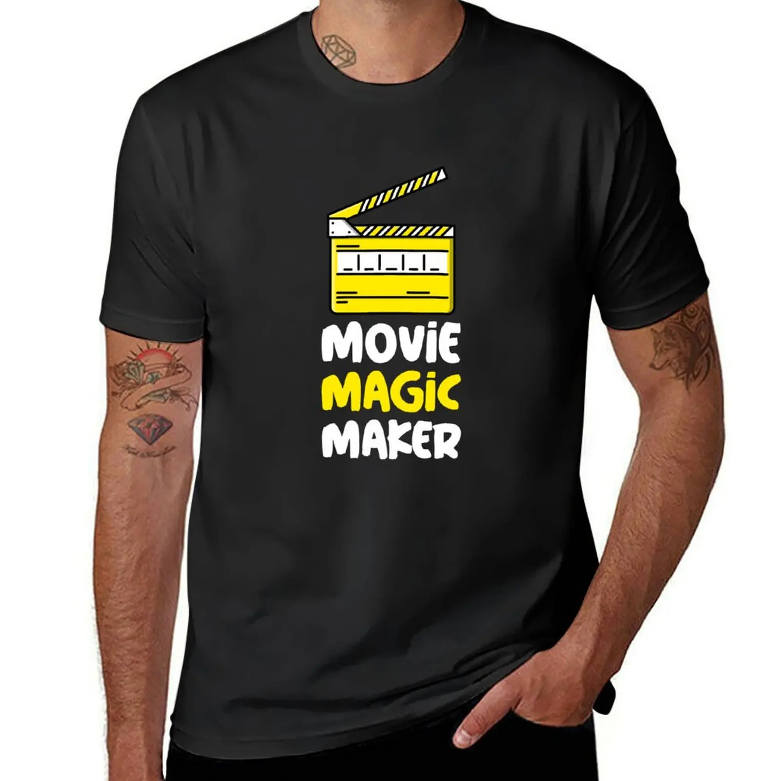 

Watching movies: Movie magic maker T-shirt Blouse tees Aesthetic clothing mens cotton t shirts