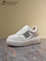 Women Internal Height Increasing Pumps Fashion Thick Bottom Casual Shoes Lace Up Versatile Spring Ladies Platform Walking Shoes 1