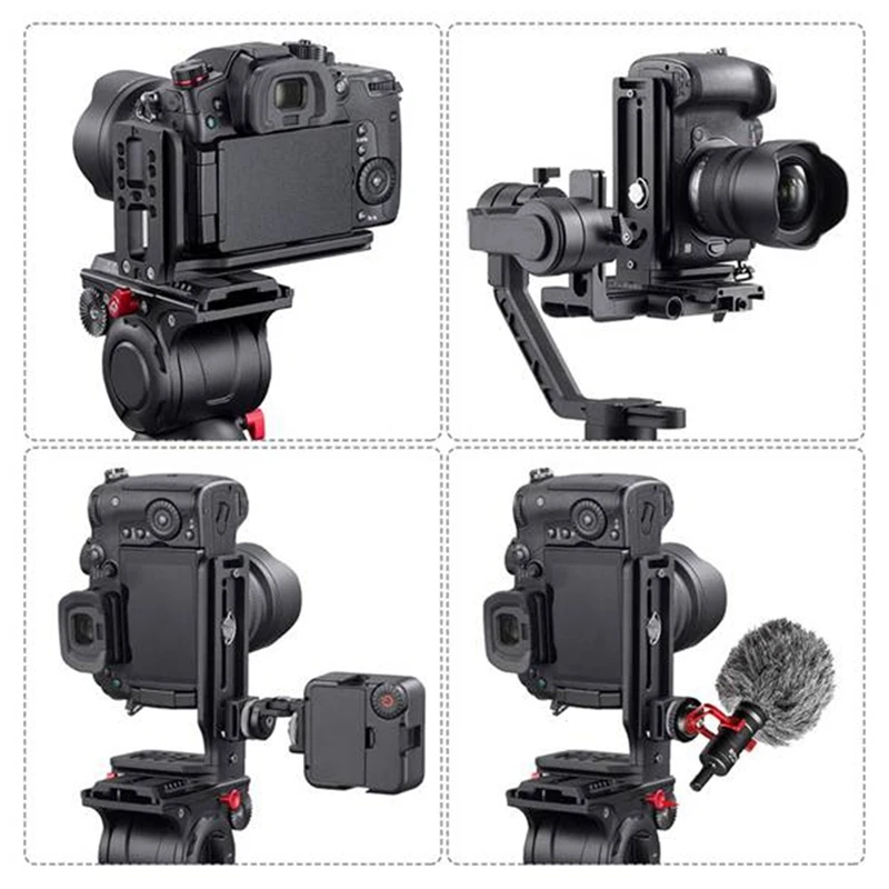 DSLR 카메라 L 브래킷, 수직 수평 스위칭 삼각대 퀵릴리즈 플레이트, 캐논 니콘 스태빌라이저 삼각대용