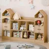 Castle Shape Children's Bookshelf,Kids Toy StorageOrganizer Kids Bookcase Display CaseMultifunctional Storage Cabinet Bookshelf 2