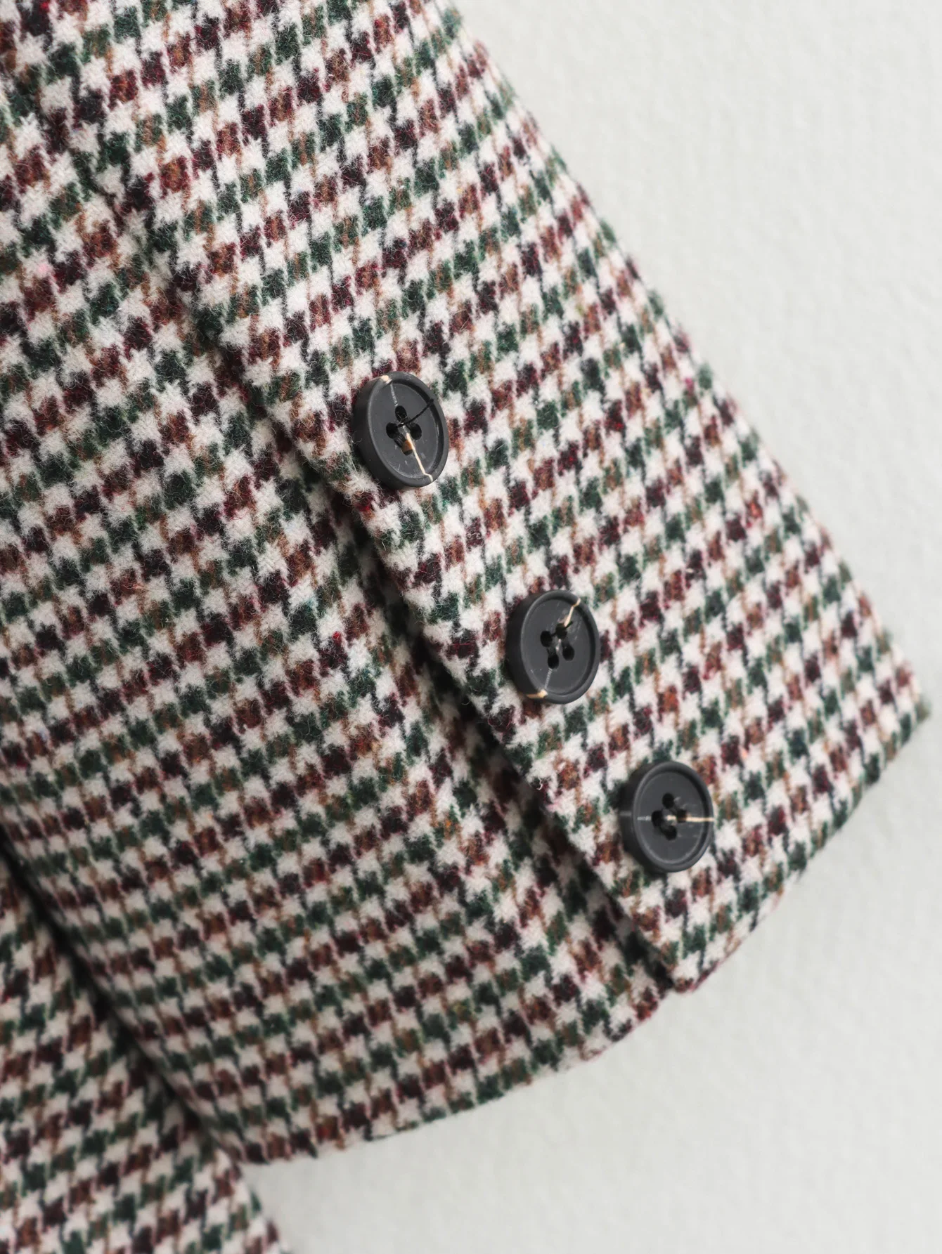 2025 Autumn New Women Long Sleeves Lapel Coat Female Fashion Street Single Breasted Slim Casual Thousand Bird Checkered Coat