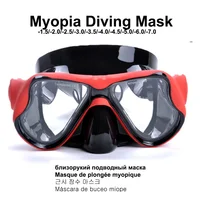 Myopia Diving Masks with Optical Resin Plastic Lenses and Silicone Frame 2