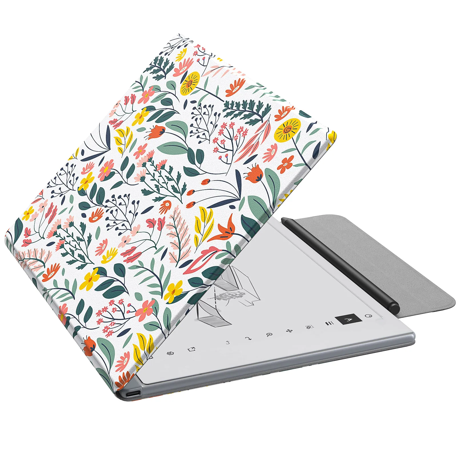 Ultra-Thin Magnetic Tablet Cover with Pen Protective Clasp