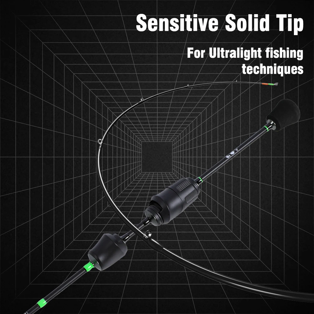 Mifine AIR SPIN Ultralight Travel Spinning Rod 0.2-0.8g 30T Carbon Fiber Fuji/Sea Guide Rings Solid Tips For Trout XUL Fishing