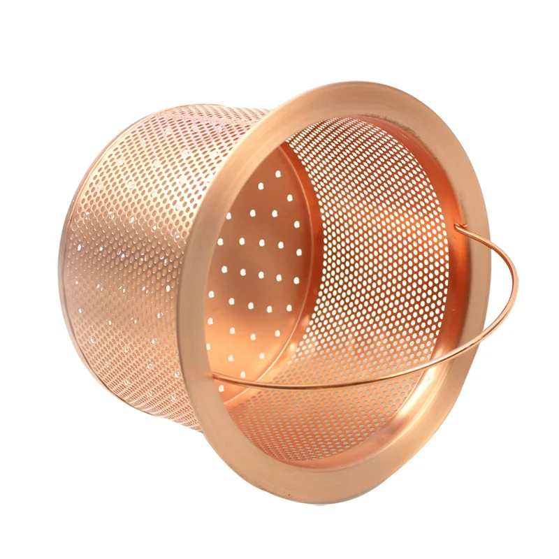 Talea Stainless Steel Copper Plating Deep Sink Strainer Basket Filter QS093C020
