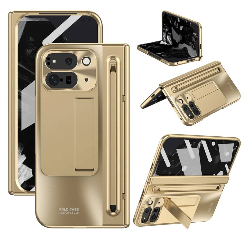 Premium Phone Case with Hinge, Touch Pen, Tempered Glass, Stand, and 360° Shockproof Protection