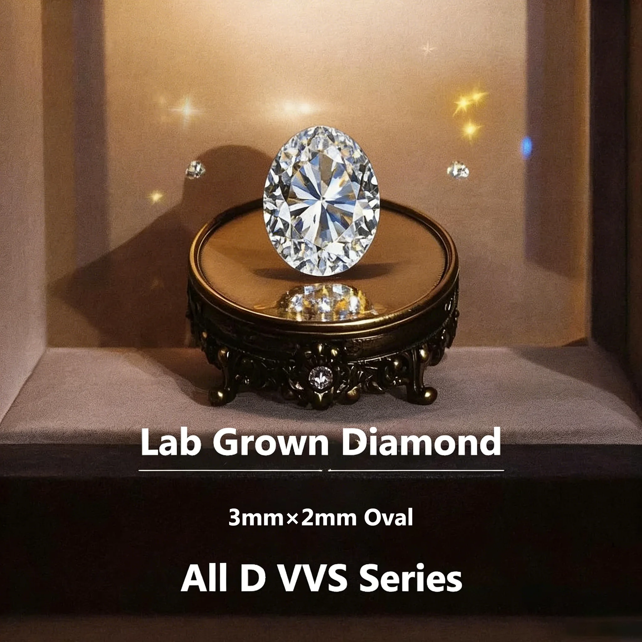 프린세스 오벌 페어 마르퀴즈 컷 루스 랩그로운 다이아몬드 VVS D 컬러 HPHT CVD IGI GIA 인증서 없음 DIY 랩다이아몬드용