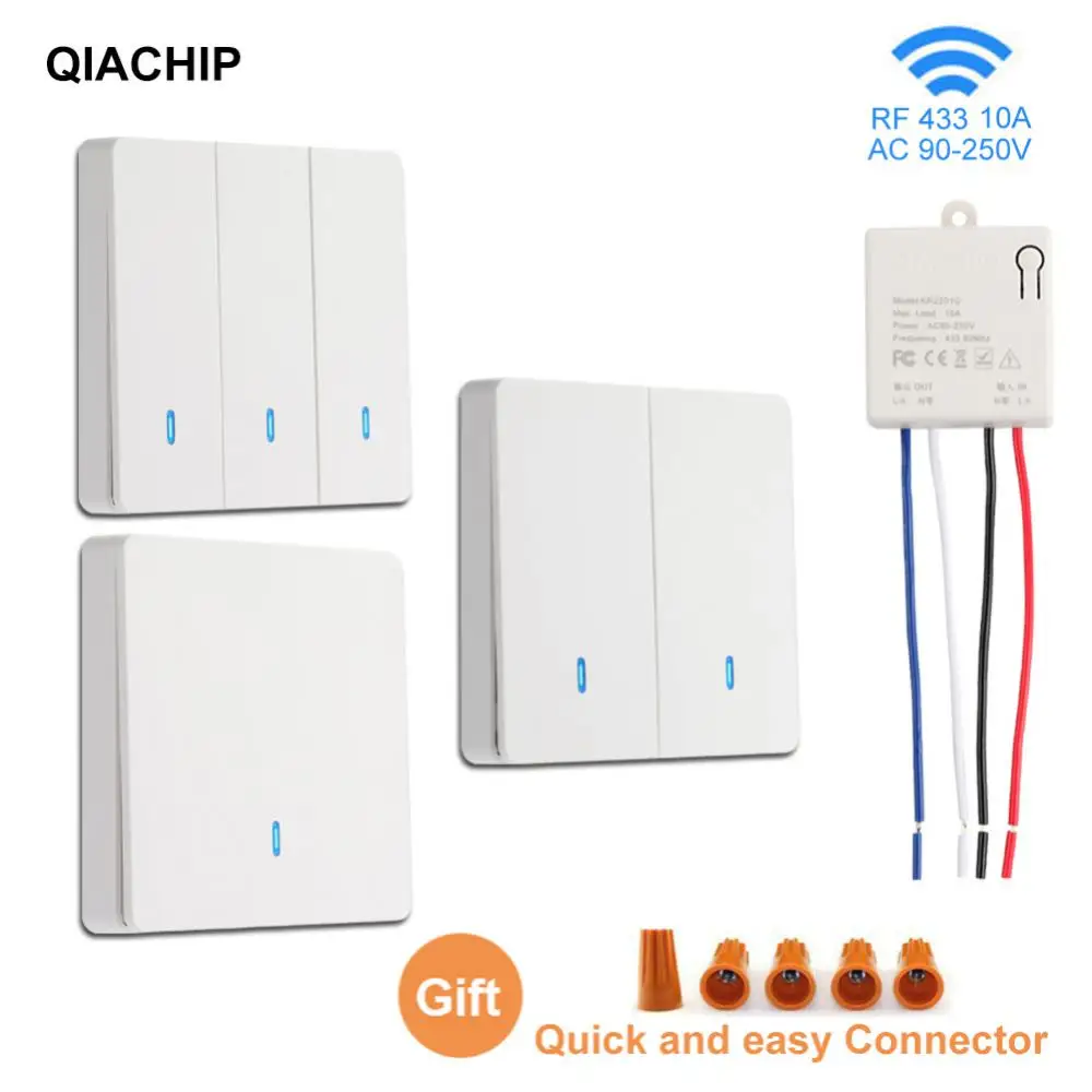 Description Picture 3 of itemUniversal Wireless Smart Switch Light RF 433Mhz Wall Panel Switch Remote Control Mini Relay Receiver 220V Led Light Lamp Fan