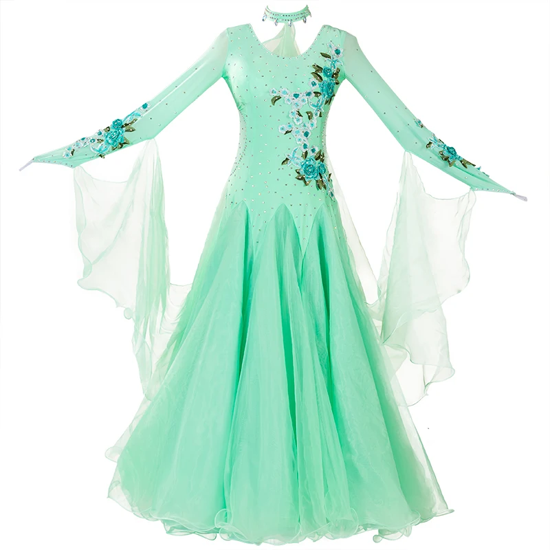 New Woman Modern Dance Dress Performance Clothing Ballroom Dance Competition Dress Waltz Ballroom Clothes 082
