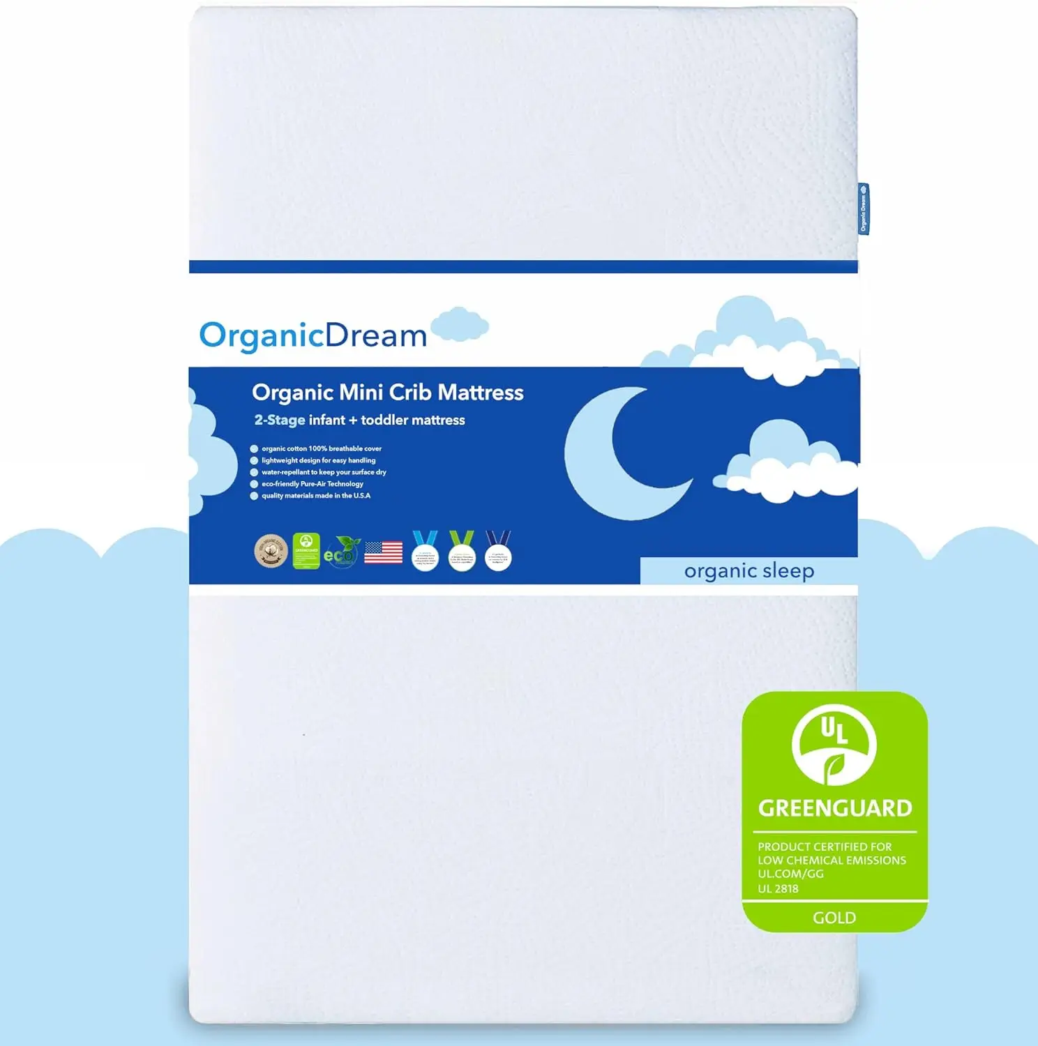 Dream Mini Crib Mattress 5 Inch Breathable Safe