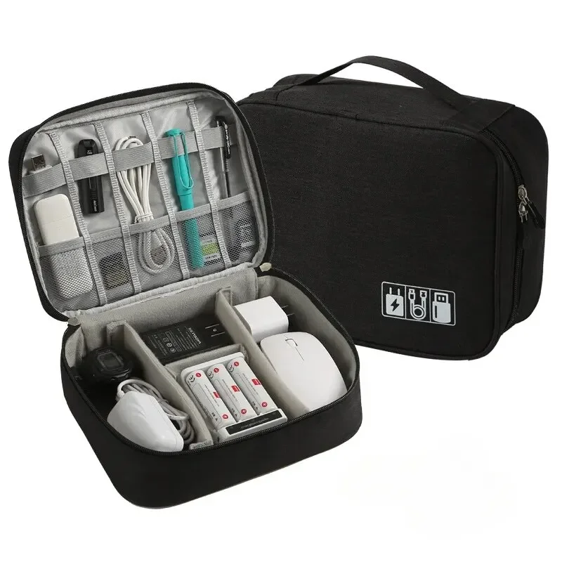 cable storage bag large capacity multifunctional digital separated travel bag mobile data cable storage power bank USB