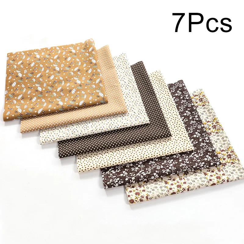 Cotton Fabric Cotton Poplin Fabric 7pcs/set 27styles Printed Cotton Fabric Patchwork Diy Sewing Dolls Fragment Flower Cloth Quilting Cotton Fabric Crafts Materials