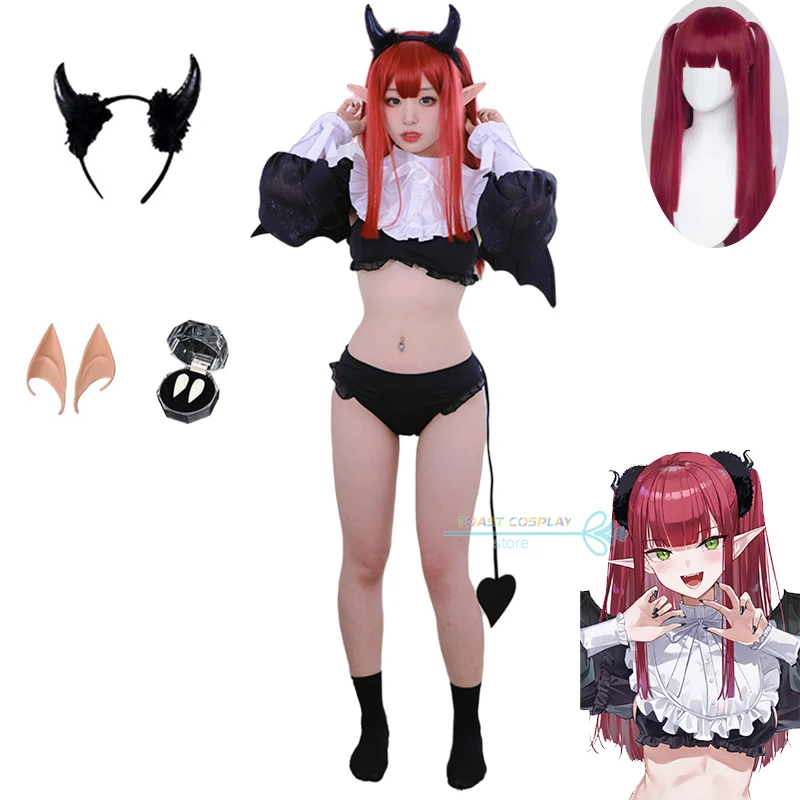 

Kitagawa Marin Cosplay Anime Rizu Kyun My Dress Up Darling Cosplay Costume Kuroe Shizuku Bikini Wig Koakuma Halloween Uniform