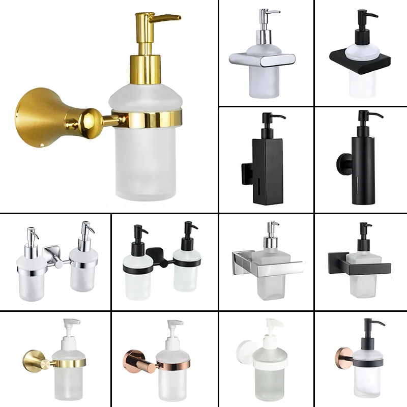 Wall Mounted Soap Dispanser Stainless Steel Soap Dispensers Detergent Kitchen Cleaner Pump Bottle Bathroom Wall Dispenser soap dispenser