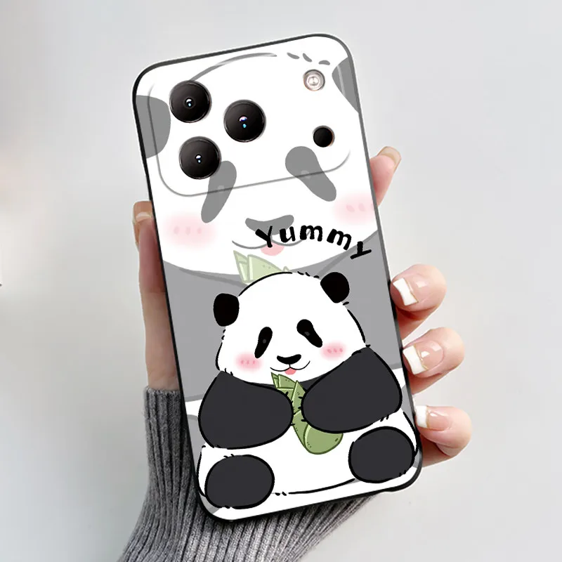 Aesthetic Cute Cat Cartoon Fashion Black Shockproof Back Cover Bumper
