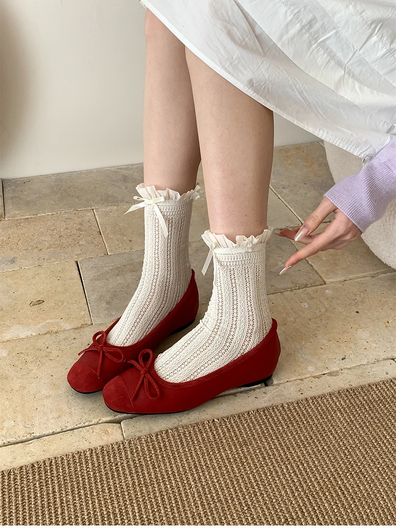Spring Brand Women Flats Round Toe Shallow Slip On Ladies Casual Ballet Shoes Soft Sole Eelgant Dress Shoes