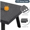 Modern Outdoor Patio Furniture Set, 4-Piece Aluminum Conversation Set, Loveseat, Coffee Table, Includes Cushion, Backyard 5