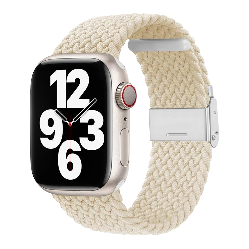 Braided Solo Loop Strap For Apple watch Band 44mm 45mm 42mm 40mm 46mm 41mm Ultra 2 49mm Bracelet iWatch Series 10 9 SE 8 7 6 5 4 – Detail 6