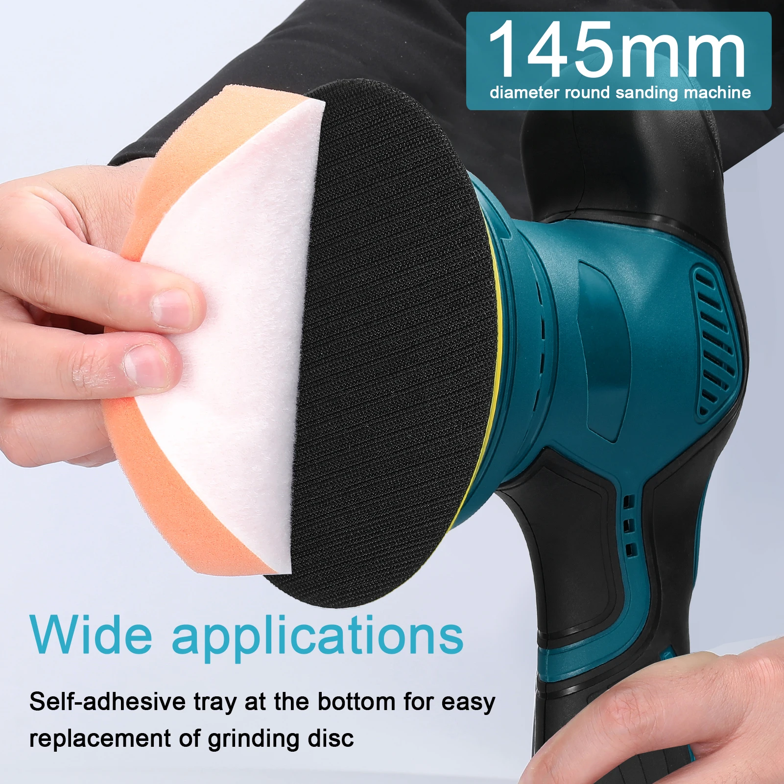 21V Cordless Car Polisher 6Gears of Speeds Adjustable Electric Auto Polishing Machine Multifunctional Home Cleaning Metal Waxing 6