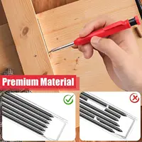 36PCS 2.8mm Carpenter Pencil Lead Refills Solid Deep Hole Construction Pencil Replacements Long Lasting Pencil Refill Black 2