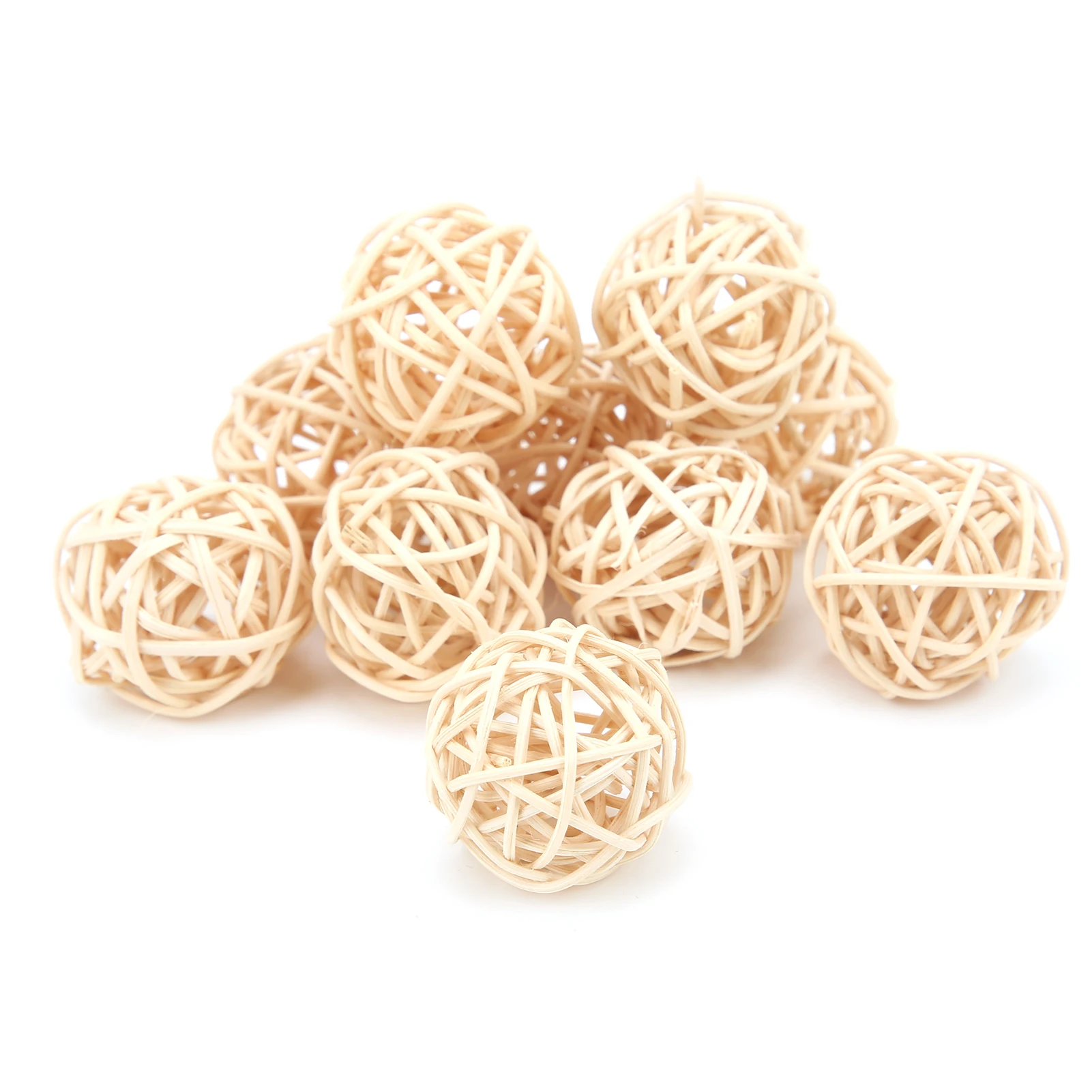 Sepak Takraw Toy Natural Color Rattan Safe and Harmless Parrot Small Animal Chew Toy for Parrot 5