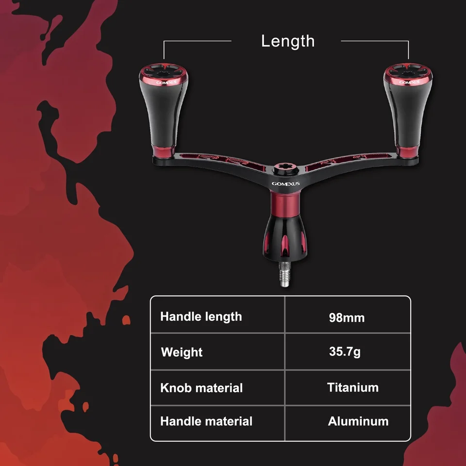 Gomexus Titanium Alloy Fishing Handle 98mm For Spinning Shimano