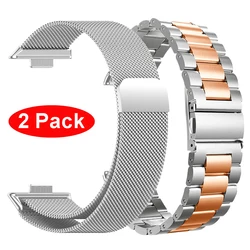 Premium Stainless Steel Magnetic Mesh Strap - 2-Pack Bracelet Wristband for Huawei Watch Fit 3 (Package 12)