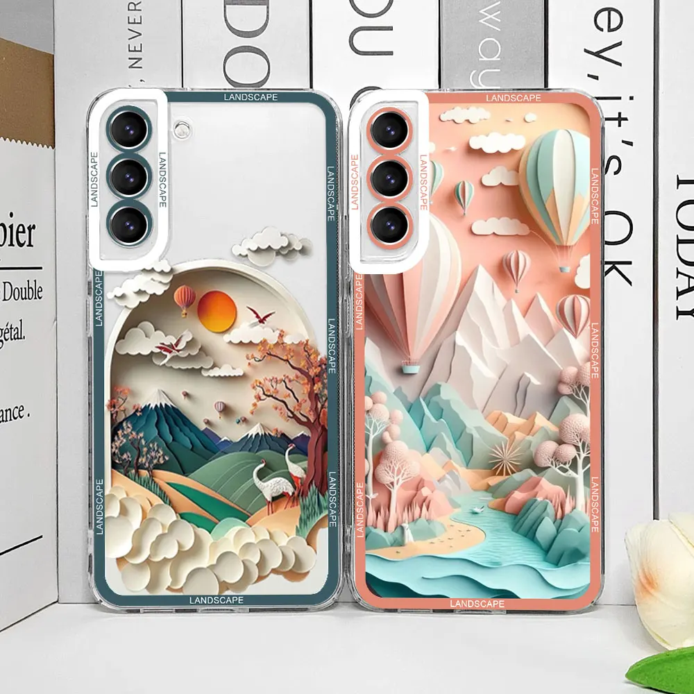 Printing-Landscape-Creative-Mountain-Transparent-Phone-Cases-for ...