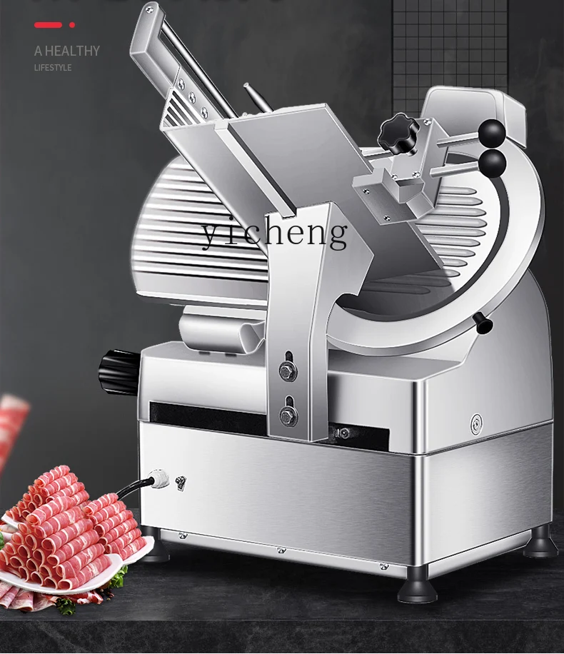 Tqh Mutton Meat Slicer Commercial Electric Automatic Beef Roll Frozen Meat Semi-automatic Slicer 2