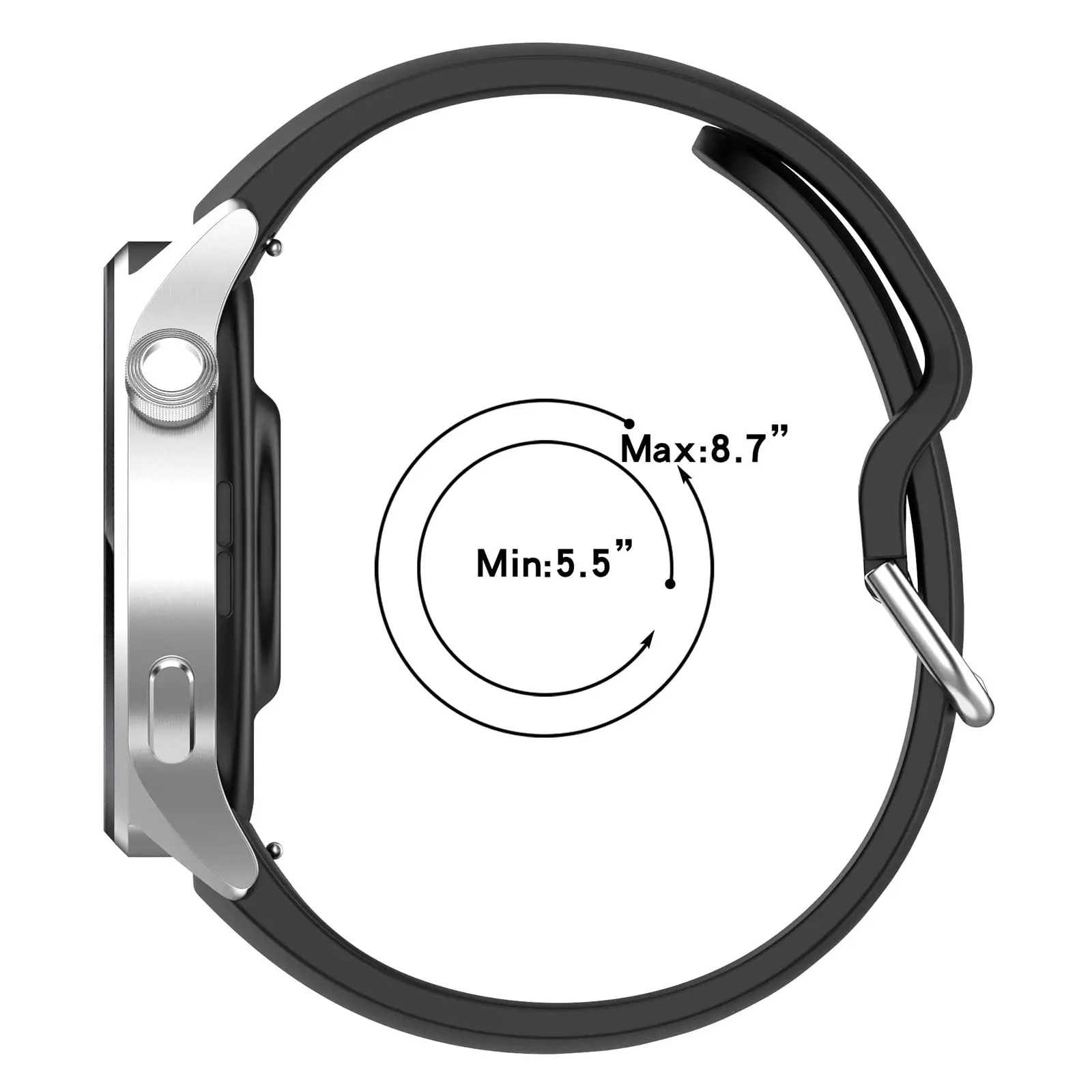 Silicone Replacement Strap for Xiaomi Smart Watch - 22mm Bracelet Band