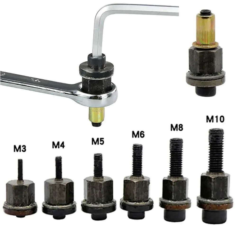 Description Picture 2 of item1Pcs Mandrel Staple Hand Rivet Nut M3 M4 M5 M6 M8 M10 Easy Installation Manual Riveter Tool For Rivet Nut Torch