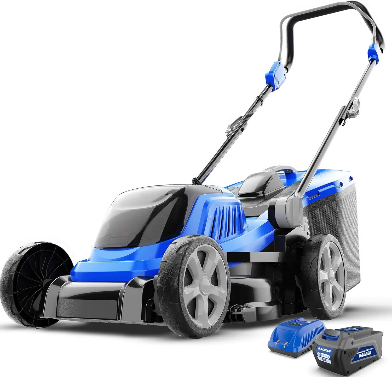 

Lawn Mower 40V Brushless 18" Cordless,5 Cutting Height Adjustments Electric Lawn Mower, Quickly Folding Within 5’s 4.0AH Battery