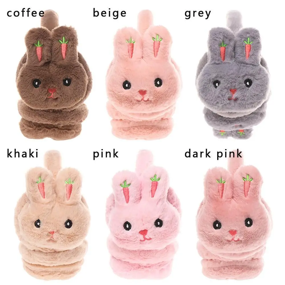 Cartoon Rabbit Winter Earmuffs for Adult Kids warm earmuffs