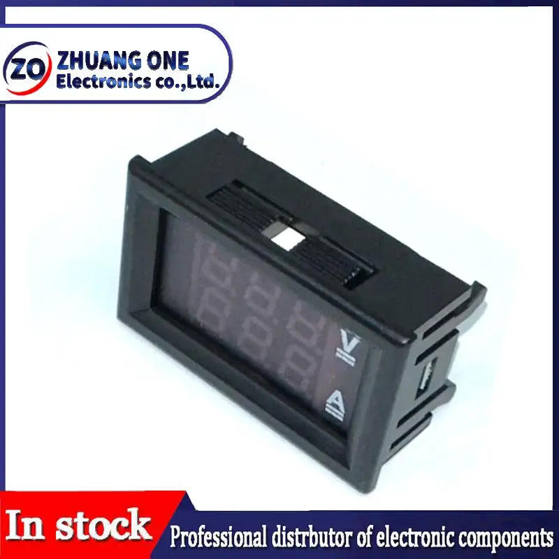 DC 0-100V 10A 전압계 전류계 빨간색 + 파란색 LED 앰프 듀얼 디지털 전압계 게이지 LED 디스플레이 미터 전류계 전압 표시기
