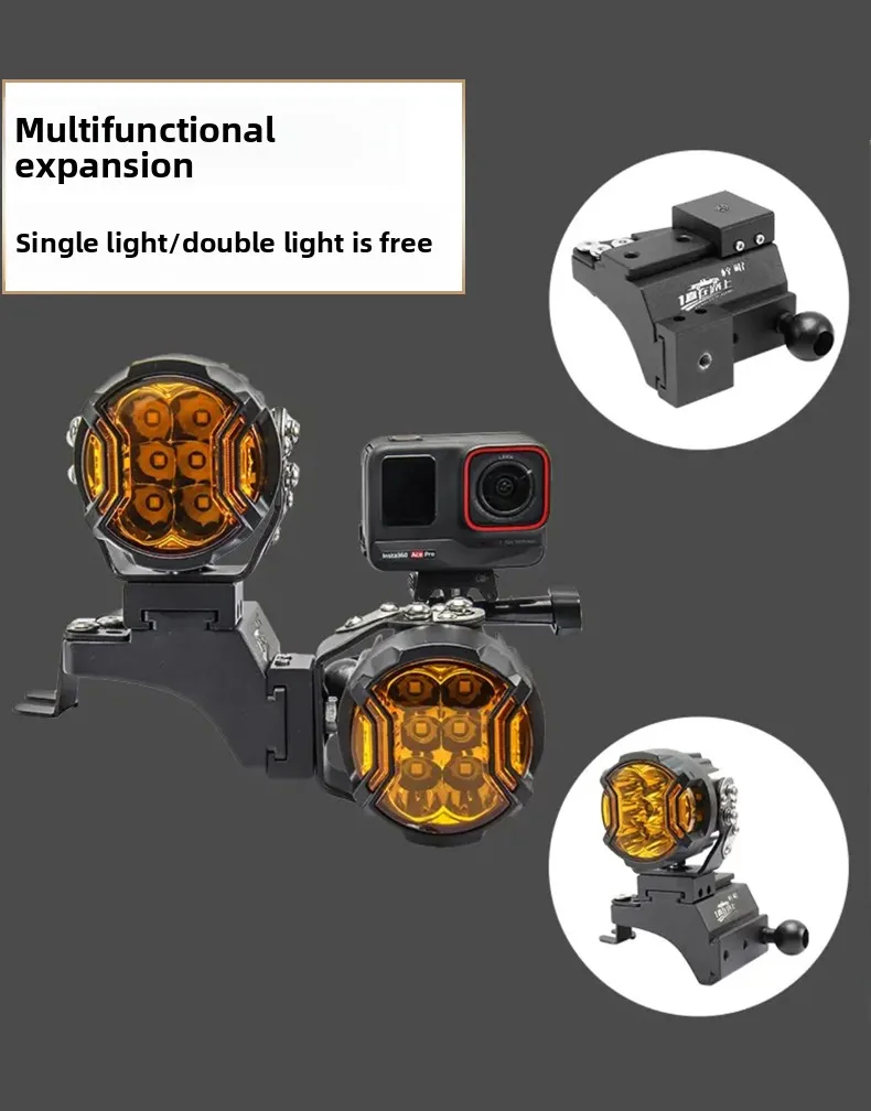 For Land Cruiser Prado 150 LC150 2010-2023 A Pillar Spotlight Bracket Engine Hood Quick Release Dual Guide Rail Expansion Stand detail image 2