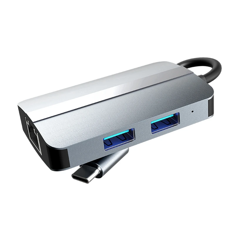 

1 Piece Type C USB HUB Dock Station Splitter USB-C To USB HUB USB3.0 USB2.0 RJ45 SD TF Card Reader For Laptop