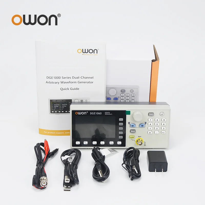 OWON DGE1030 DGE1060 30MHz Arbitrary Waveform Generator Single Channel 1CH 3.6inchs Benchtop 14bits Waveform Generator 6