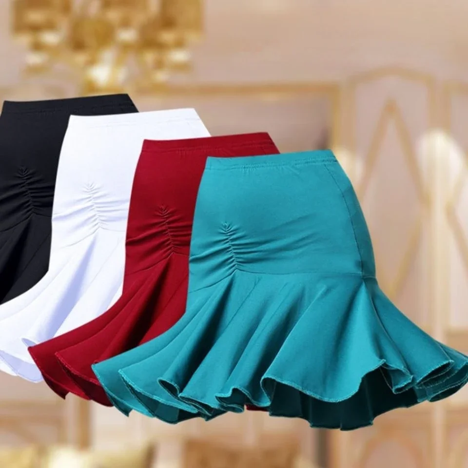 

Latin Dance Skirt for Girls Children One-piece Dance Skirt Performance Costume