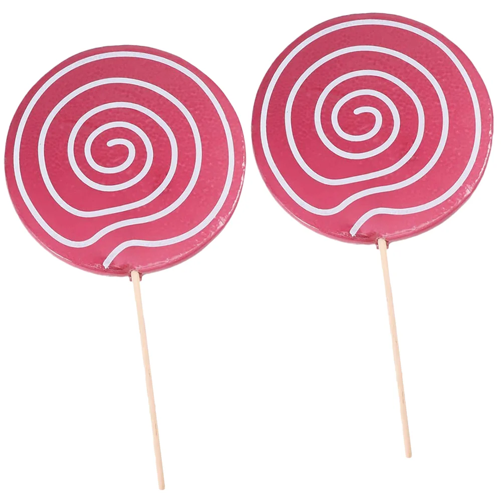 

2/3pcs Simulated Lollipop Prop Fake Lollipop Model Large Candy Ornament Wedding Festival Party Decoration