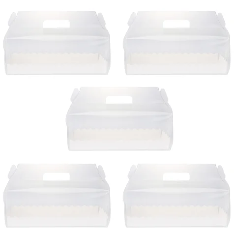 Pcs Roll Cake Wrapping Boxes Dessert Packaging Boxes Handheld Bread Containers